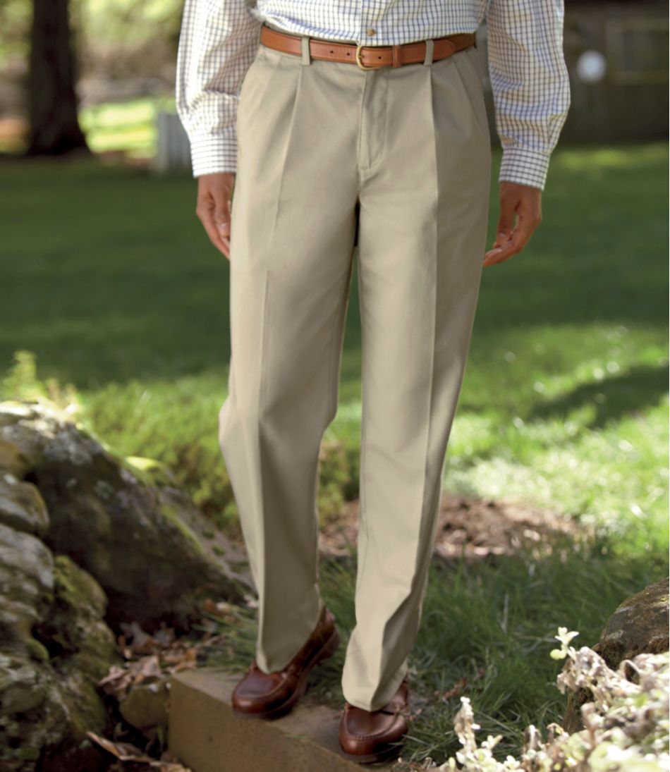 L.L.Bean Men's Wrinkle-Free Double L® Chinos, Natural Fit, Hidden Comfort, Pleated CLOTHING|SALE
