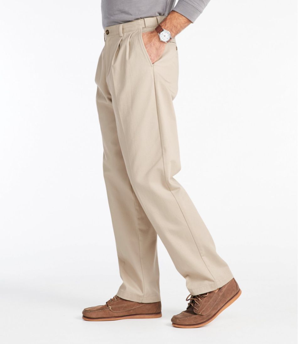 L.L.Bean Men's Wrinkle-Free Double L® Chinos, Natural Fit, Hidden Comfort, Pleated CLOTHING|SALE
