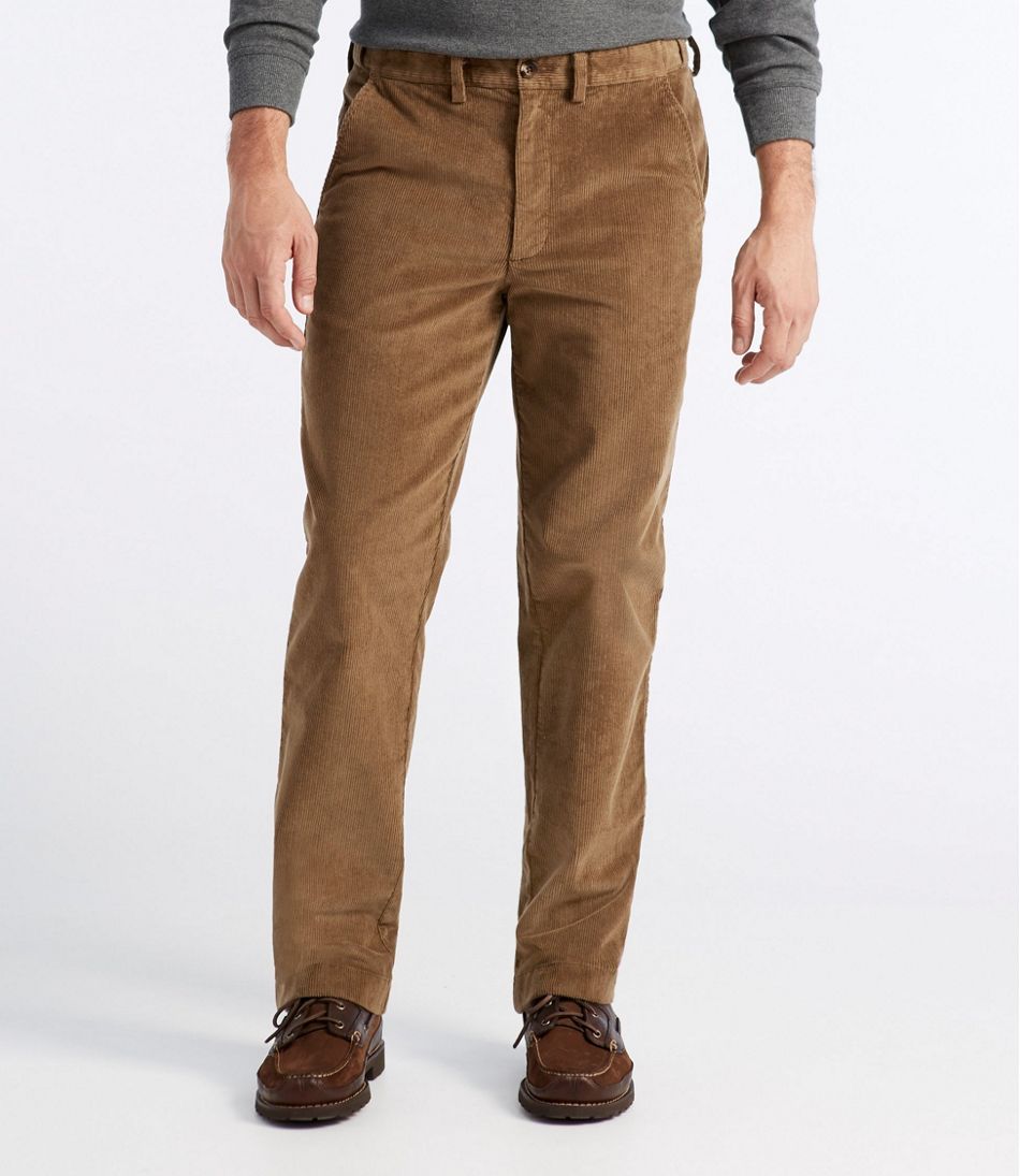 L.L.Bean Men's Stretch Country Corduroy Pants, Natural Fit, Plain Front, Hidden Comfort CLOTHING|SALE