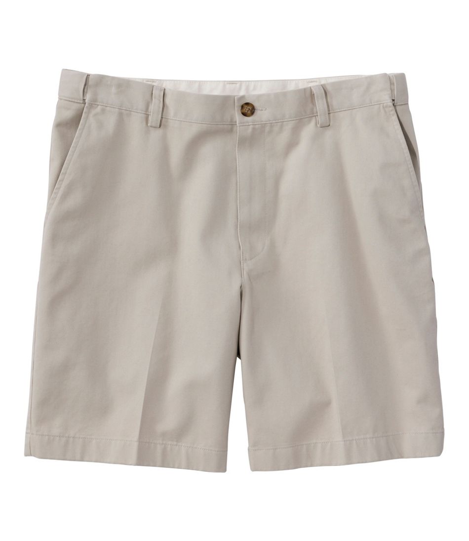 L.L.Bean Men's Wrinkle-Free Double L® Chino Shorts, Natural Fit, Hidden Comfort Waist, 8" CLOTHING