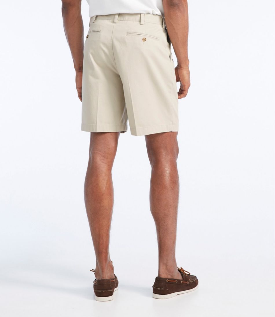 L.L.Bean Men's Wrinkle-Free Double L® Chino Shorts, Natural Fit, Hidden Comfort Waist, 8" CLOTHING