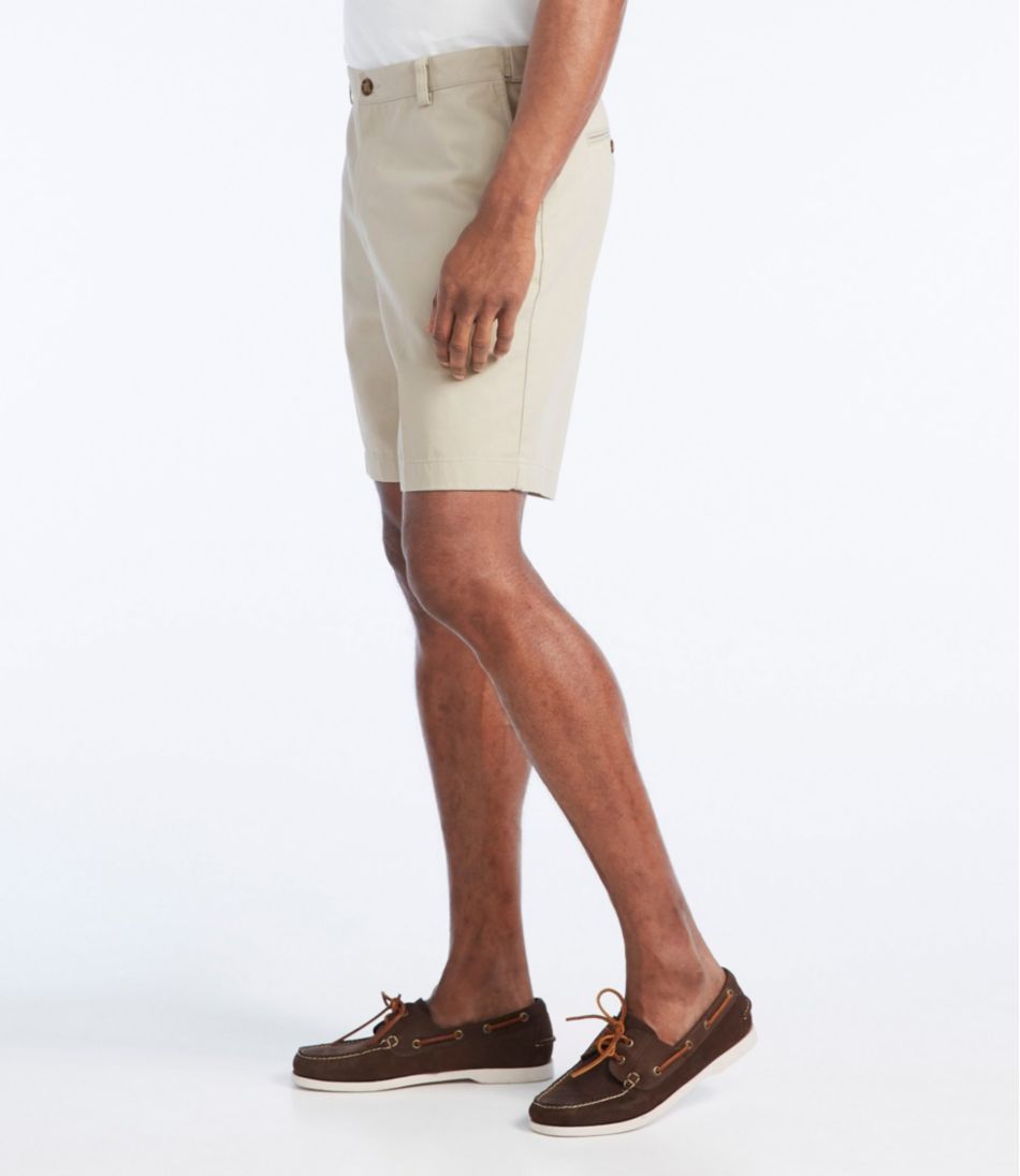 L.L.Bean Men's Wrinkle-Free Double L® Chino Shorts, Natural Fit, Hidden Comfort Waist, 8" CLOTHING