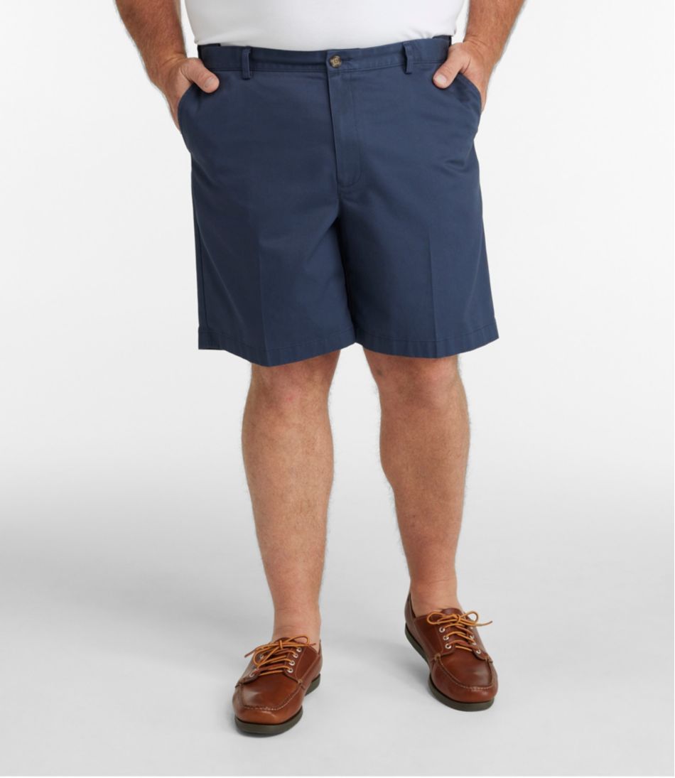 L.L.Bean Men's Wrinkle-Free Double L® Chino Shorts, Natural Fit, Hidden Comfort Waist, 8" CLOTHING