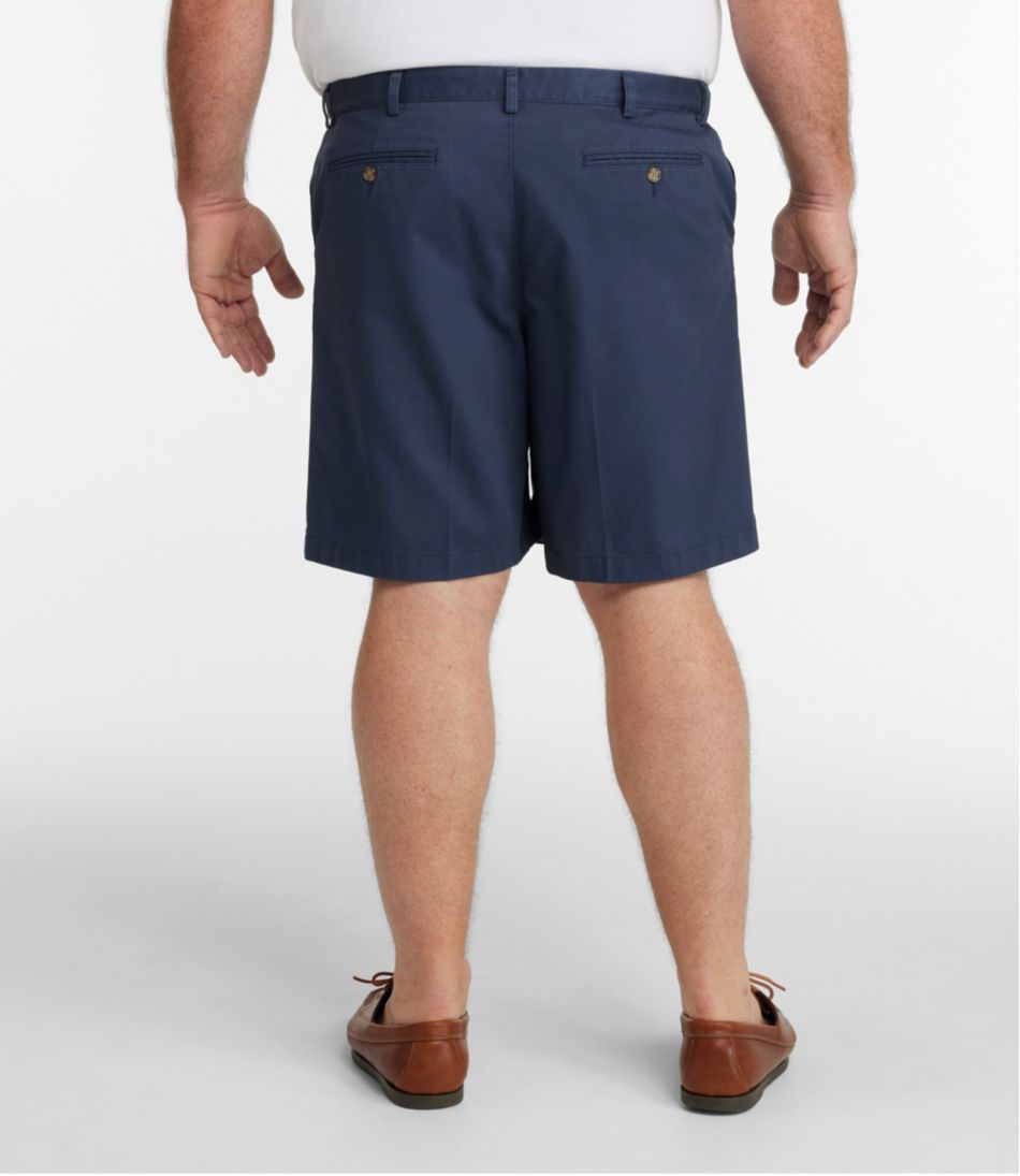 L.L.Bean Men's Wrinkle-Free Double L® Chino Shorts, Natural Fit, Hidden Comfort Waist, 8" CLOTHING