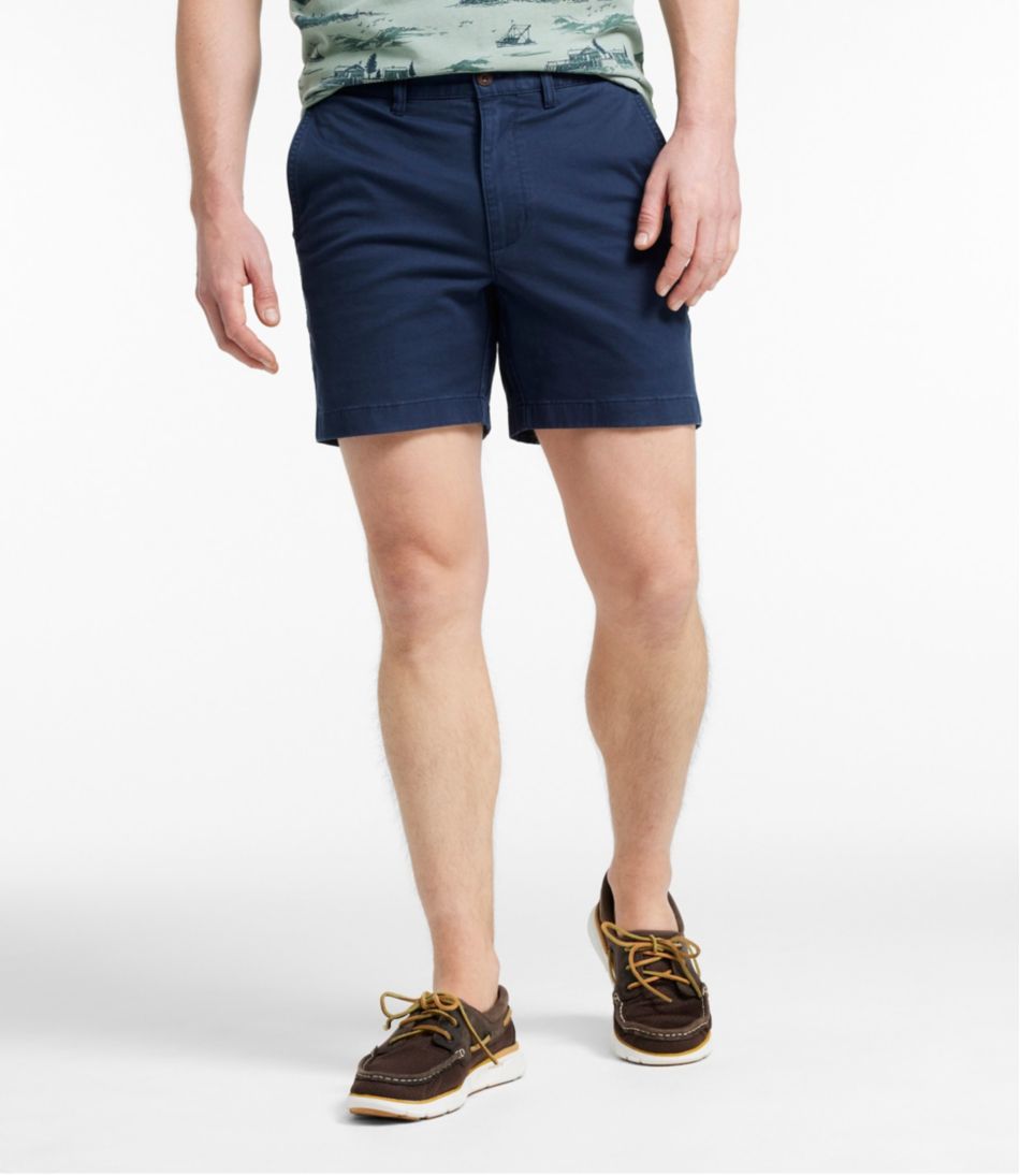 L.L.Bean Men's Lakewashed® Stretch Khaki Shorts, 6" CLOTHING|SALE