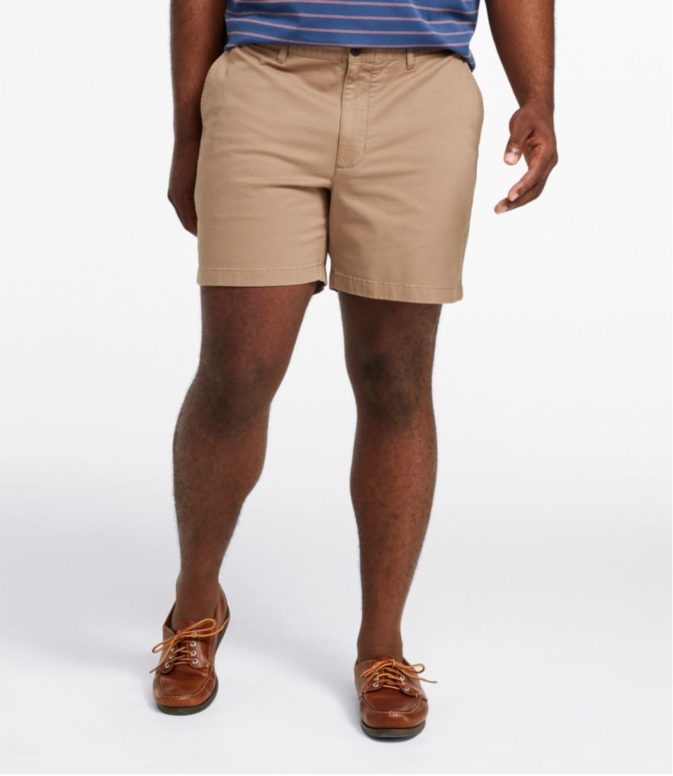 L.L.Bean Men's Lakewashed® Stretch Khaki Shorts, 6" CLOTHING|SALE