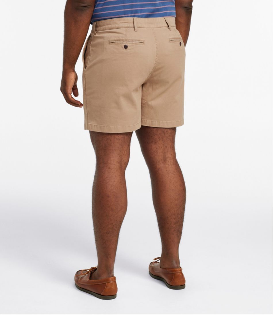 L.L.Bean Men's Lakewashed® Stretch Khaki Shorts, 6" CLOTHING|SALE