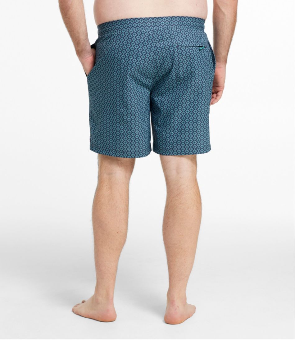 L.L.Bean Men's Vacationland Stretch Swim Trunks, Print, 8" CLOTHING|SALE