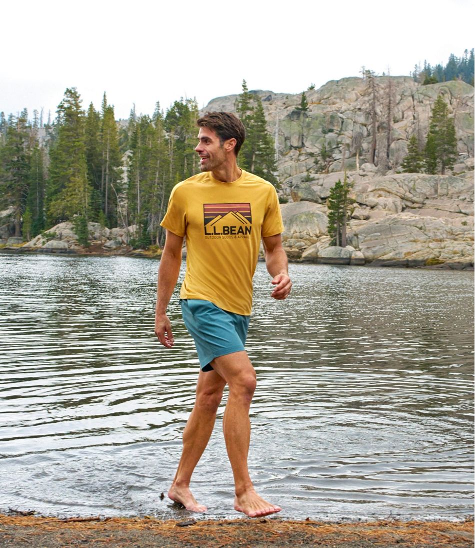 L.L.Bean Men's Vacationland Stretch Swim Trunks, 6" CLOTHING