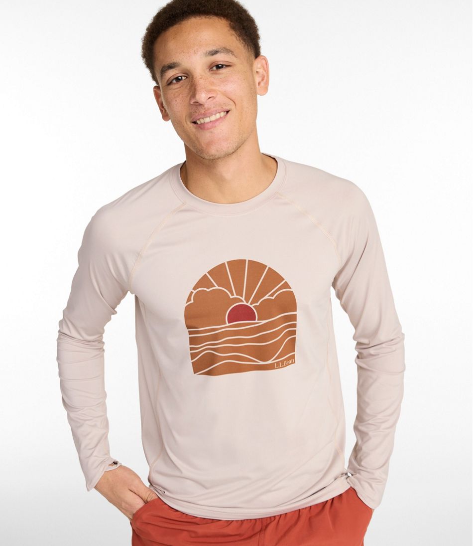 L.L.Bean Men's Swift River Cooling Rash Guard, Graphic CLOTHING