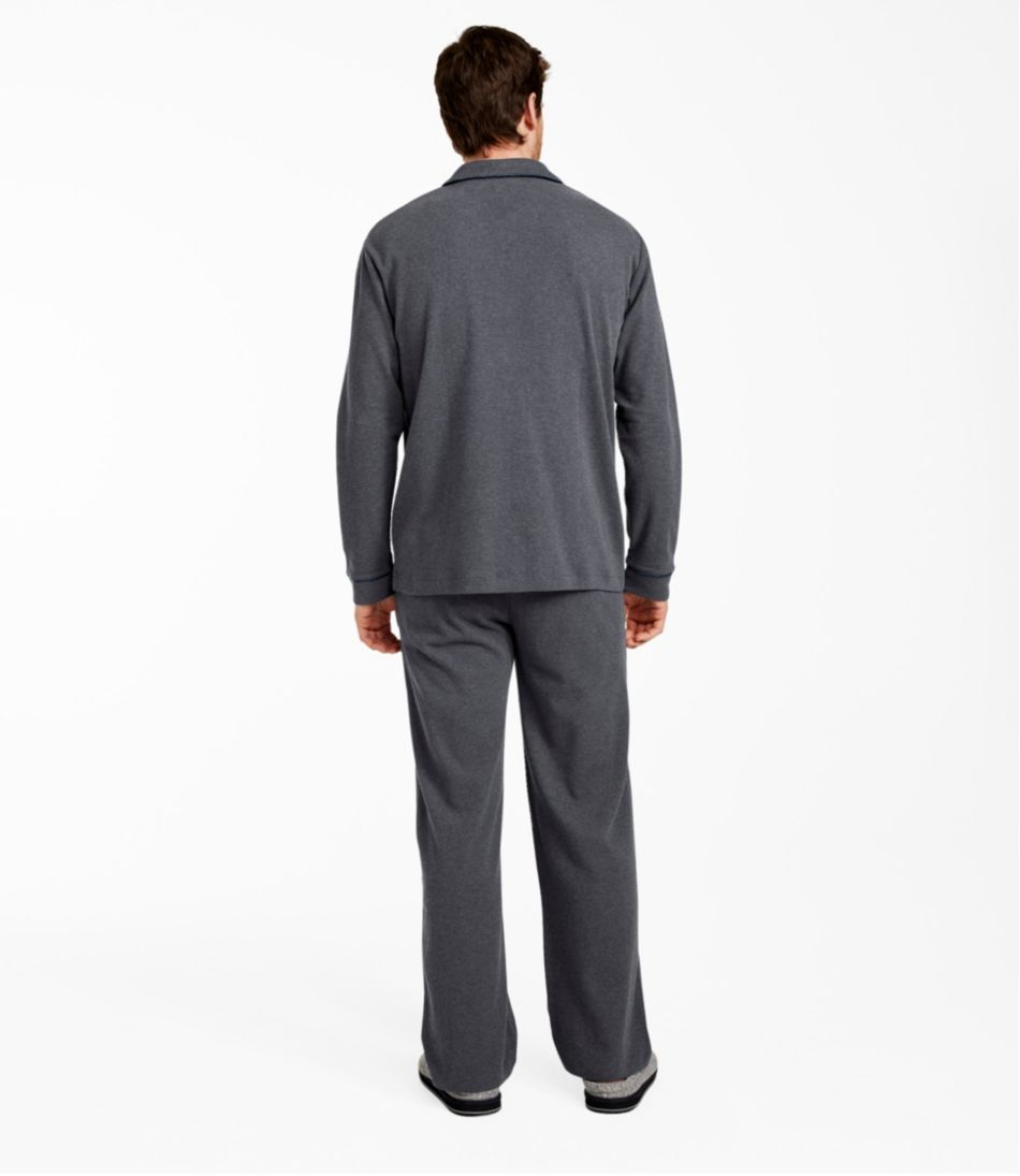 L.L.Bean Men's Bean's Cotton Knit Pajamas, Button-Front PJ Set CLOTHING