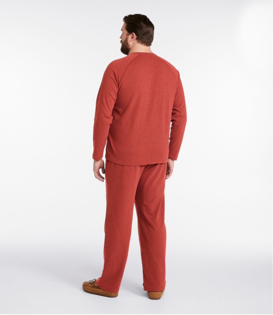 L.L.Bean Men's Bean's Cotton Knit Pajamas, Henley PJ Set CLOTHING|SALE