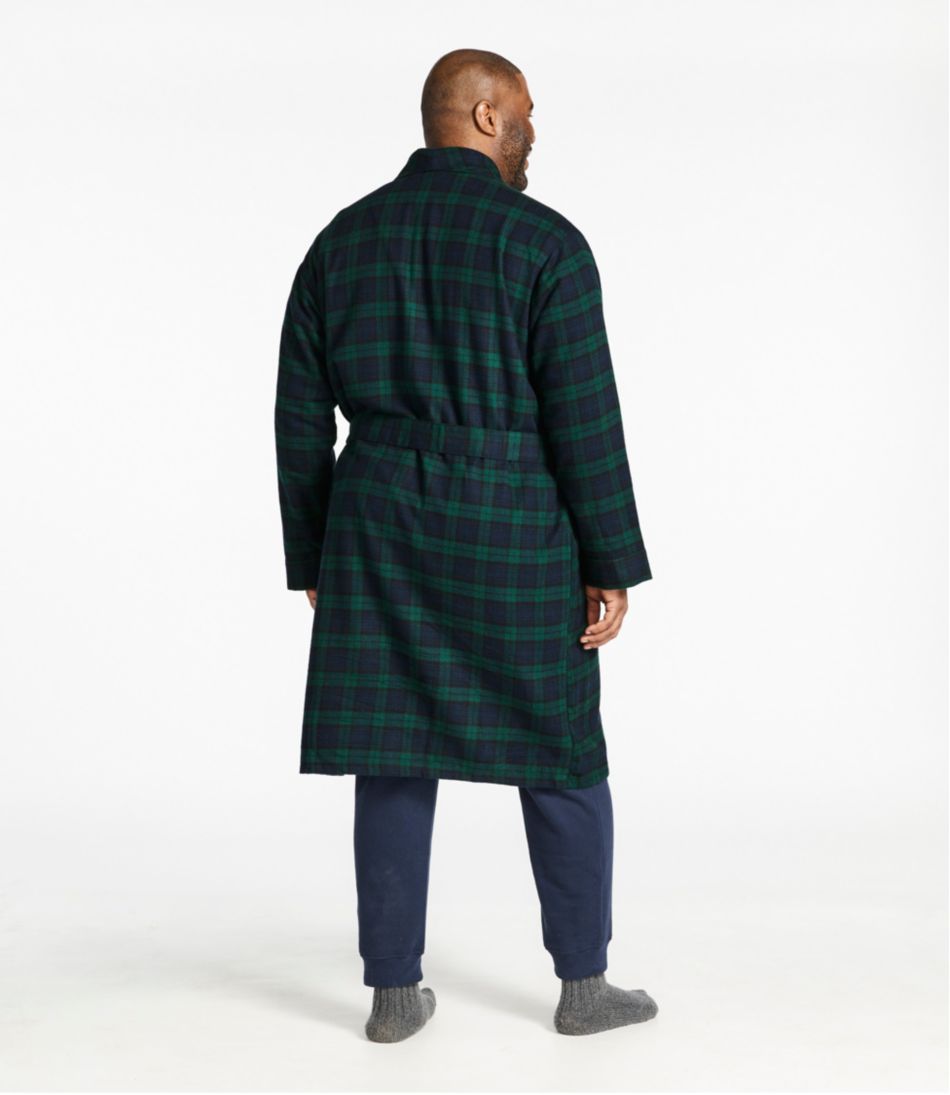 L.L.Bean Men's Scotch Plaid Flannel Robe CLOTHING