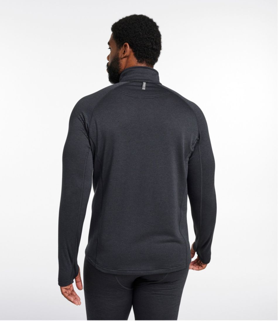 L.L.Bean Men's Midweight Base Layer Crew Top, 1/4 Zip CLOTHING