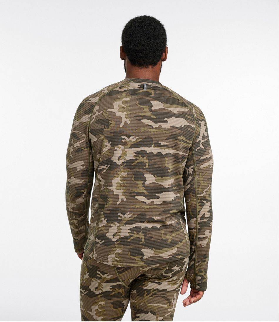 L.L.Bean Men's Heavyweight Base Layer Crew Top, Print CLOTHING