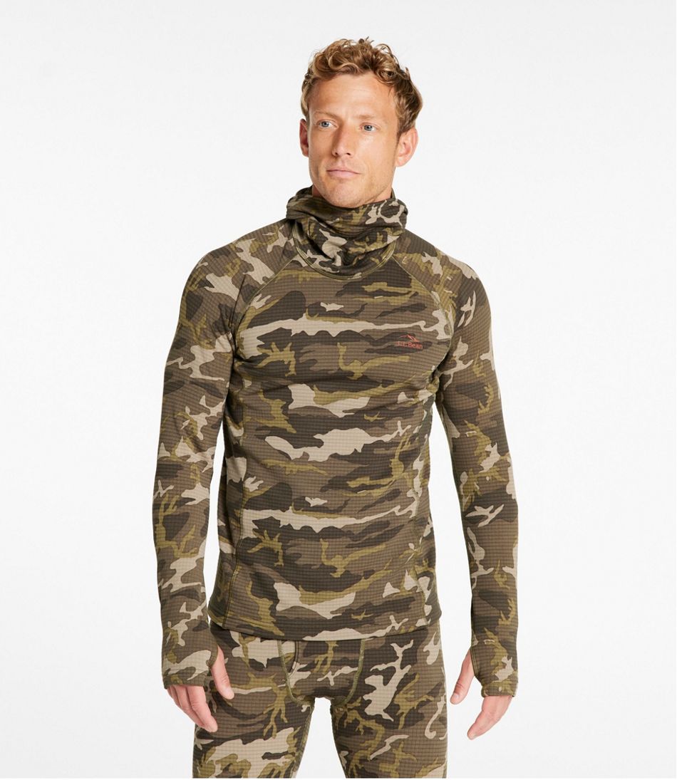 L.L.Bean Men's Heavyweight Base Layer Hoodie, Print CLOTHING