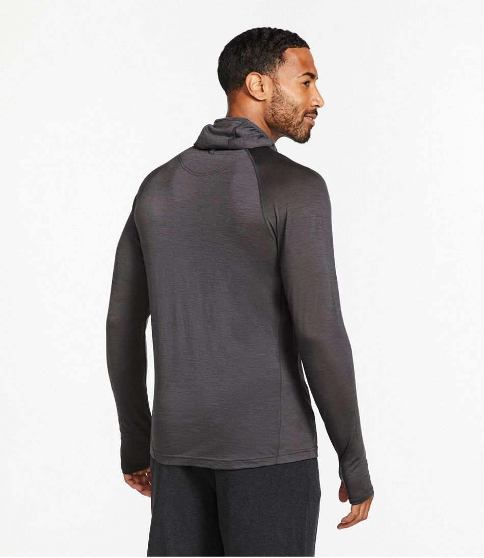 L.L.Bean Men's Cresta Wool Ultralight 150 Base Layer, Hoodie CLOTHING