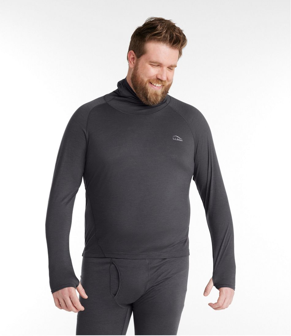 L.L.Bean Men's Cresta Wool Ultralight 150 Base Layer, Hoodie CLOTHING