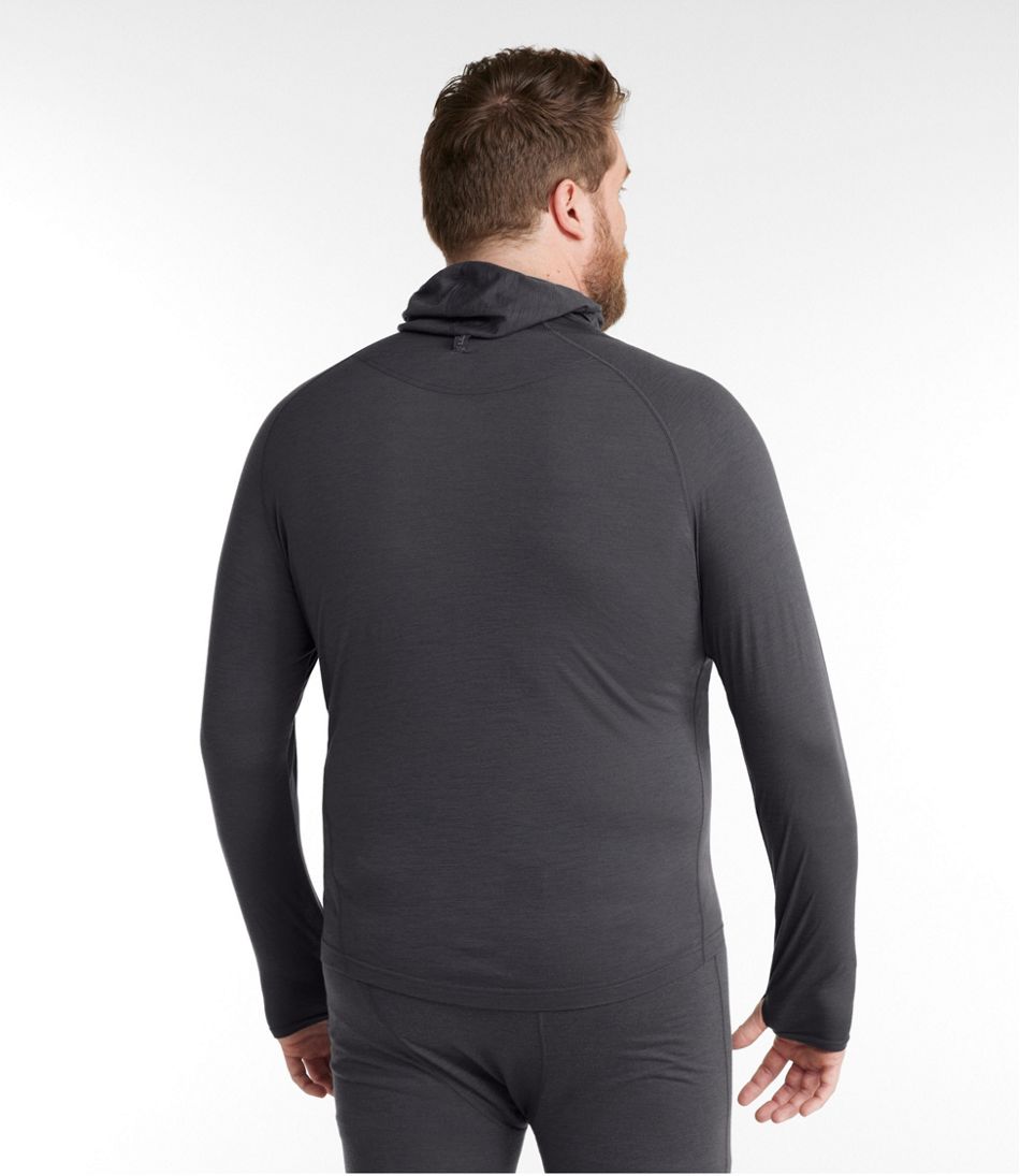 L.L.Bean Men's Cresta Wool Ultralight 150 Base Layer, Hoodie CLOTHING