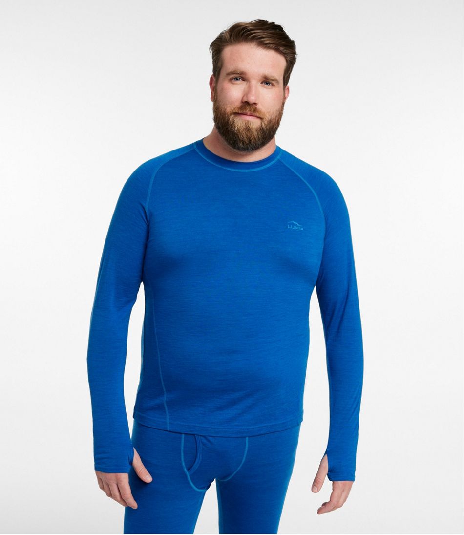 L.L.Bean Men's Cresta Ultralight 150 Crew Top, Stripe CLOTHING