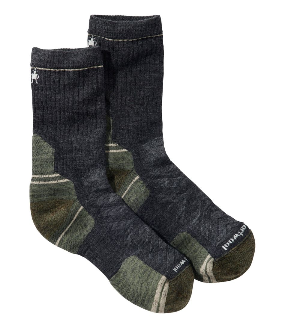 L.L.Bean Men's Smartwool Hike Targeted Cushion Mid Crew Socks CLOTHING|FOOTWEAR
