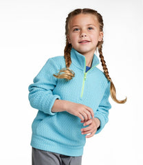 L.L.Bean Kids' Ridgeknit Pullover, Glow-in-the-Dark Quarter-Zip CLOTHING