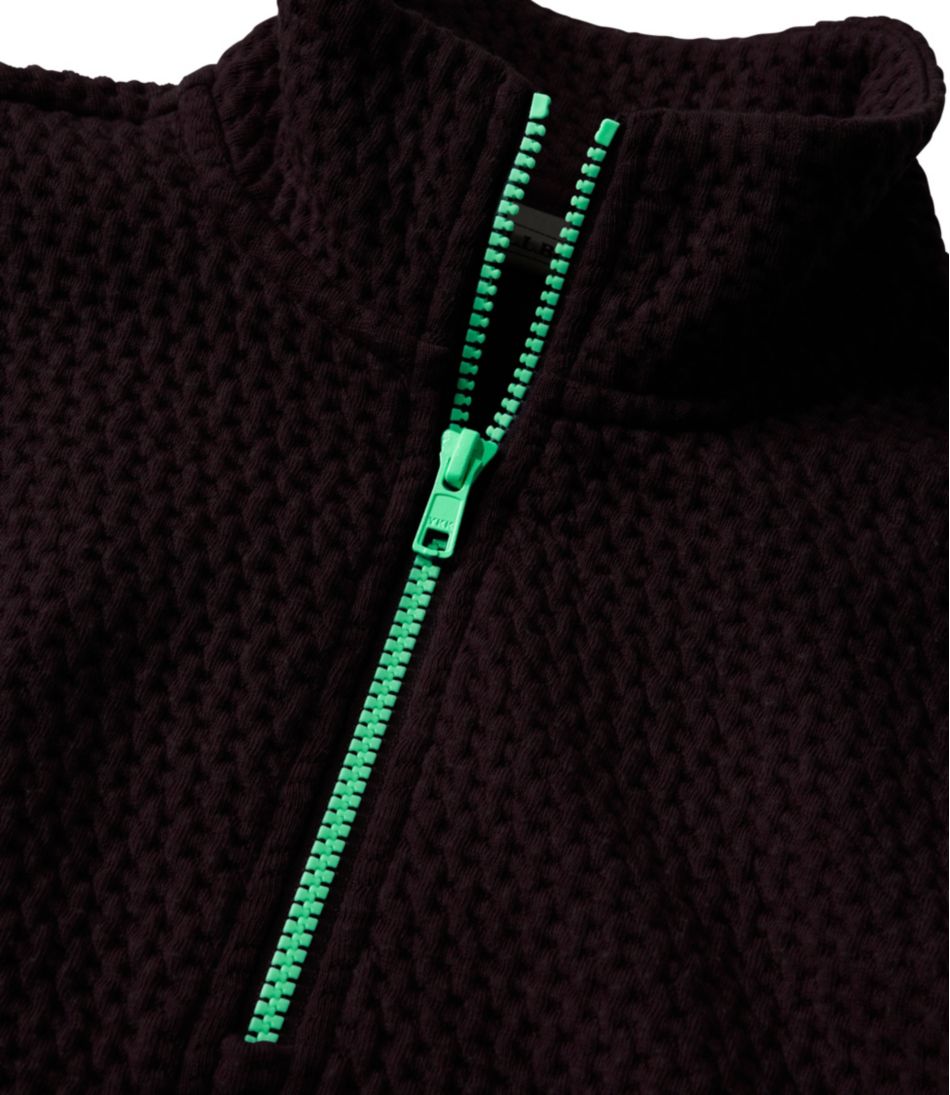 L.L.Bean Kids' Ridgeknit Pullover, Glow-in-the-Dark Quarter-Zip CLOTHING