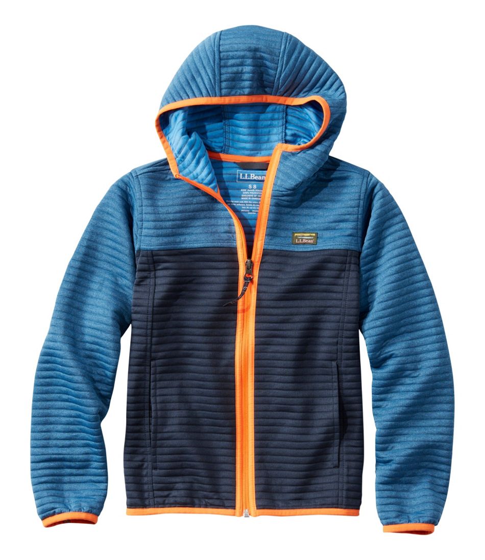 L.L.Bean Kids' Airlight Full-Zip Hoodie, Colorblock CLOTHING|OUTERWEAR|SALE