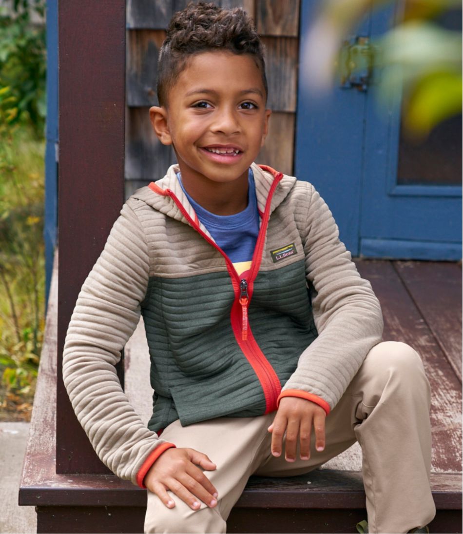L.L.Bean Kids' Airlight Full-Zip Hoodie, Colorblock CLOTHING|OUTERWEAR|SALE