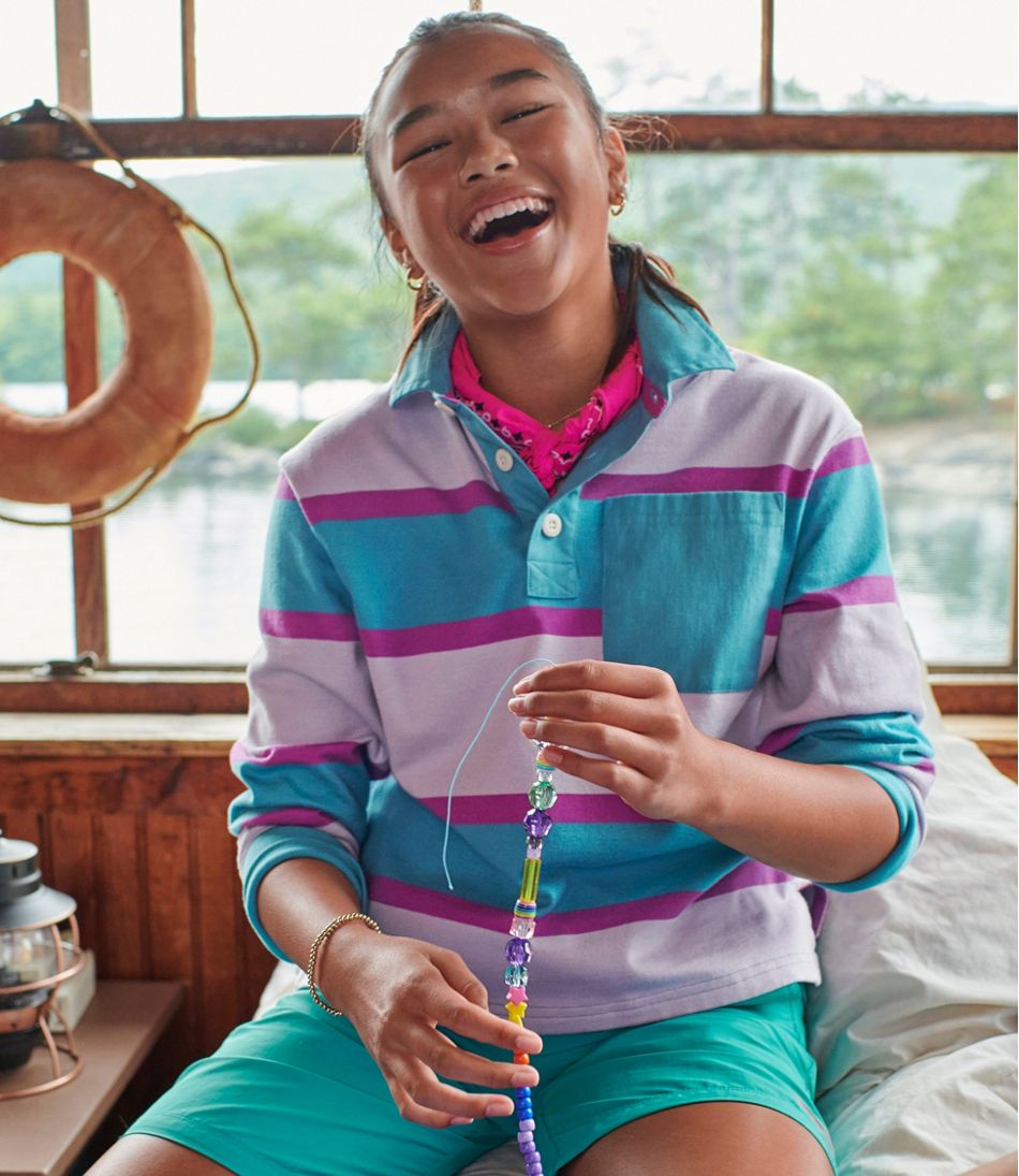 L.L.Bean Kids' Striped Rugby Shirt CLOTHING