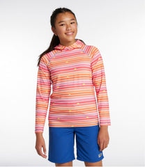 L.L.Bean Kids' Everyday SunSmart® Hooded Tee, Long-Sleeve Stripe CLOTHING|SALE