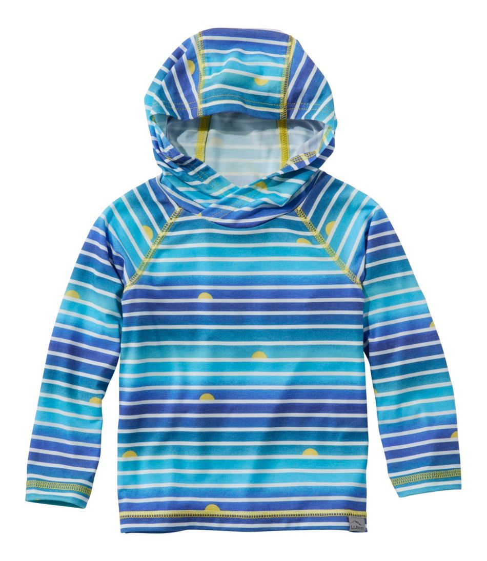 L.L.Bean Toddlers' Everyday SunSmart® Hooded Tee, Long-Sleeve Stripe CLOTHING|SALE