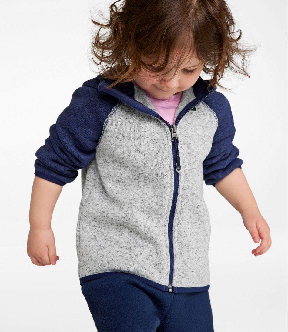 L.L.Bean Infants' and Toddlers' Sweater Fleece, Hooded Colorblock CLOTHING|OUTERWEAR|SALE