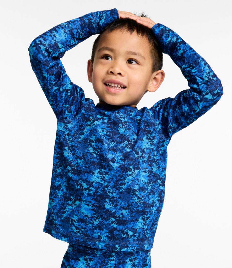 L.L.Bean Kids' Wicked Warm Midweight Long Underwear, Top Print CLOTHING