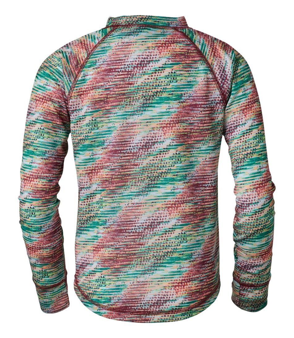 L.L.Bean Kids' Wicked Warm Midweight Long Underwear, Top Print CLOTHING