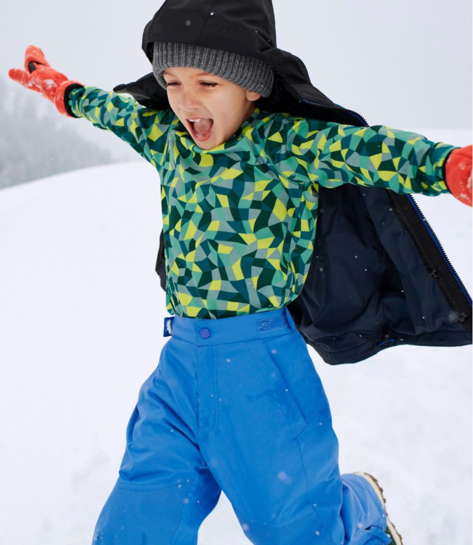 L.L.Bean Kids' Wicked Warm Midweight Long Underwear, Top Print CLOTHING