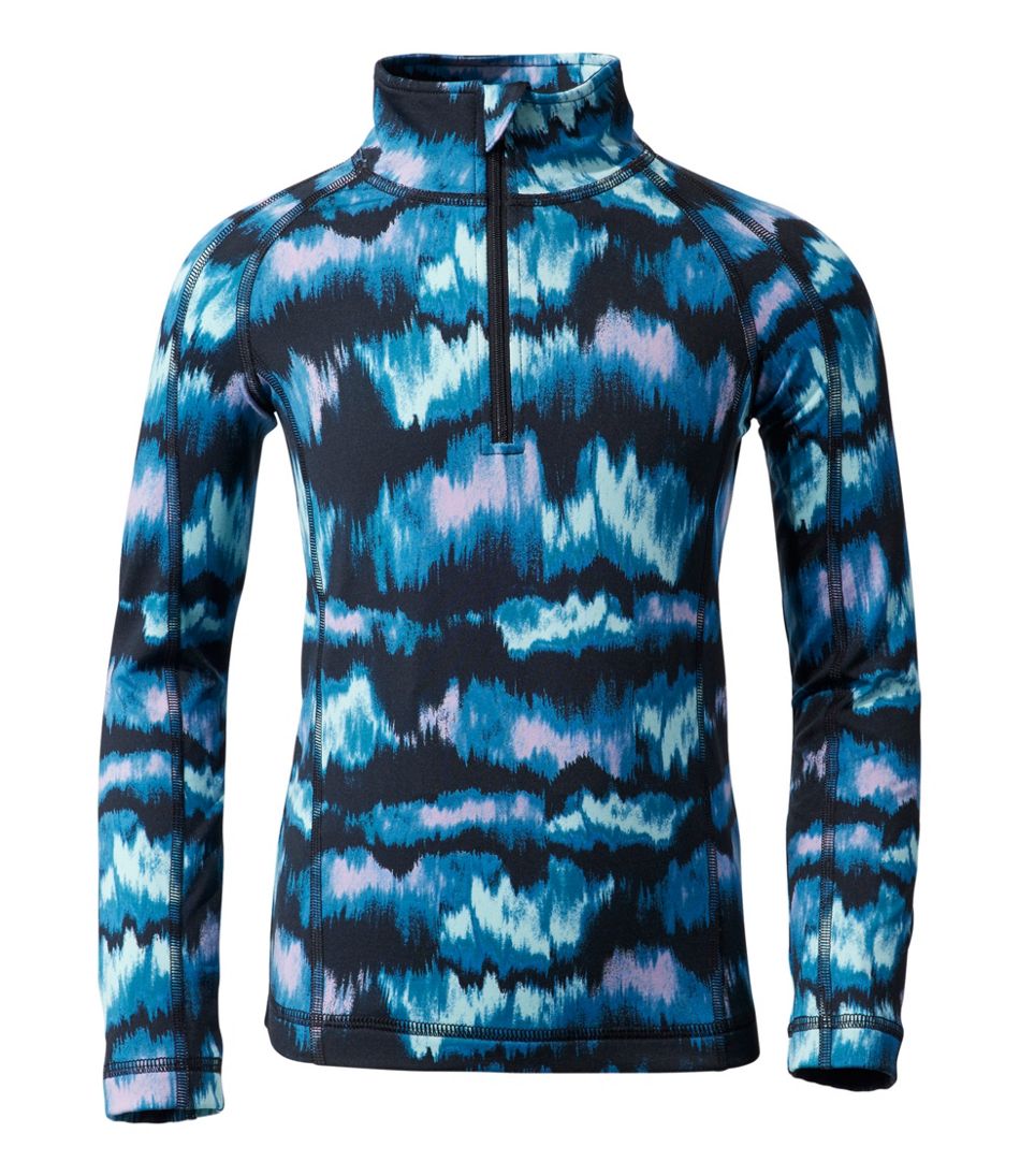 L.L.Bean Little Kids' Wicked Warm Long Underwear, Expedition-Weight Print Top CLOTHING