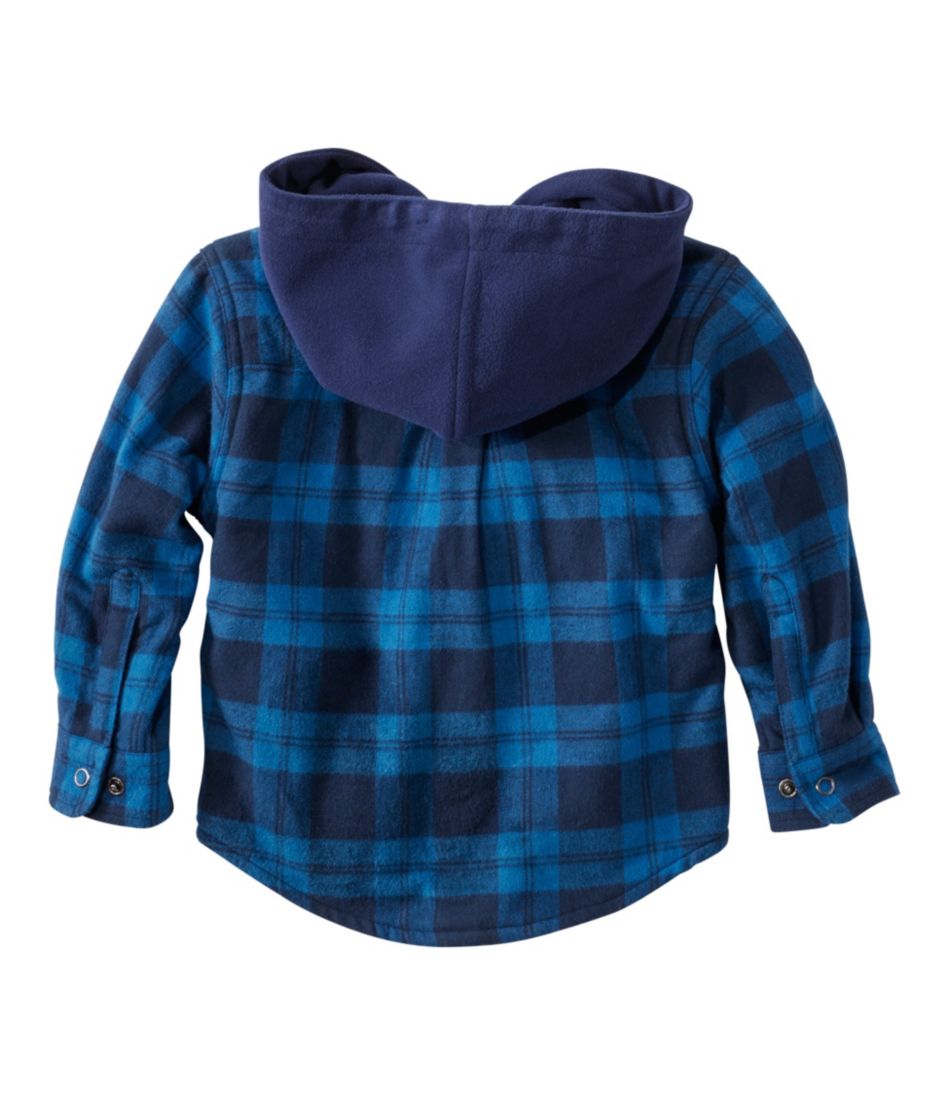 L.L.Bean Toddlers' Fleece-Lined Flannel Shirt, Hooded CLOTHING