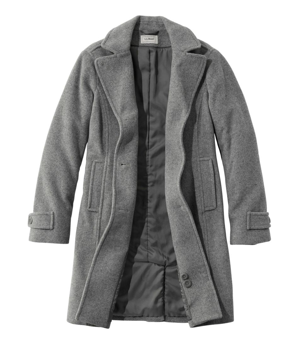 L.L.Bean Women's Classic Lambswool Polo Coat, Three-Quarter Length OUTERWEAR