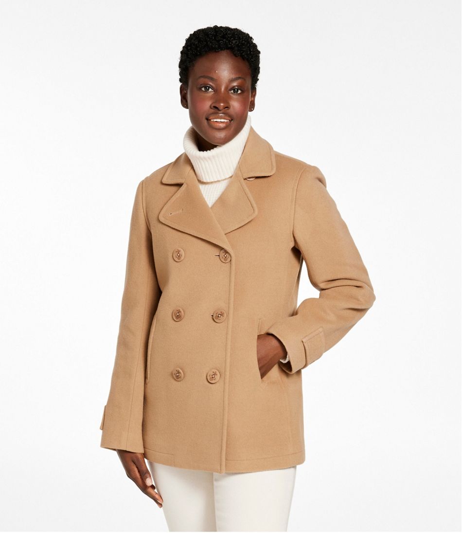 L.L.Bean Women's Classic Lambswool Peacoat OUTERWEAR