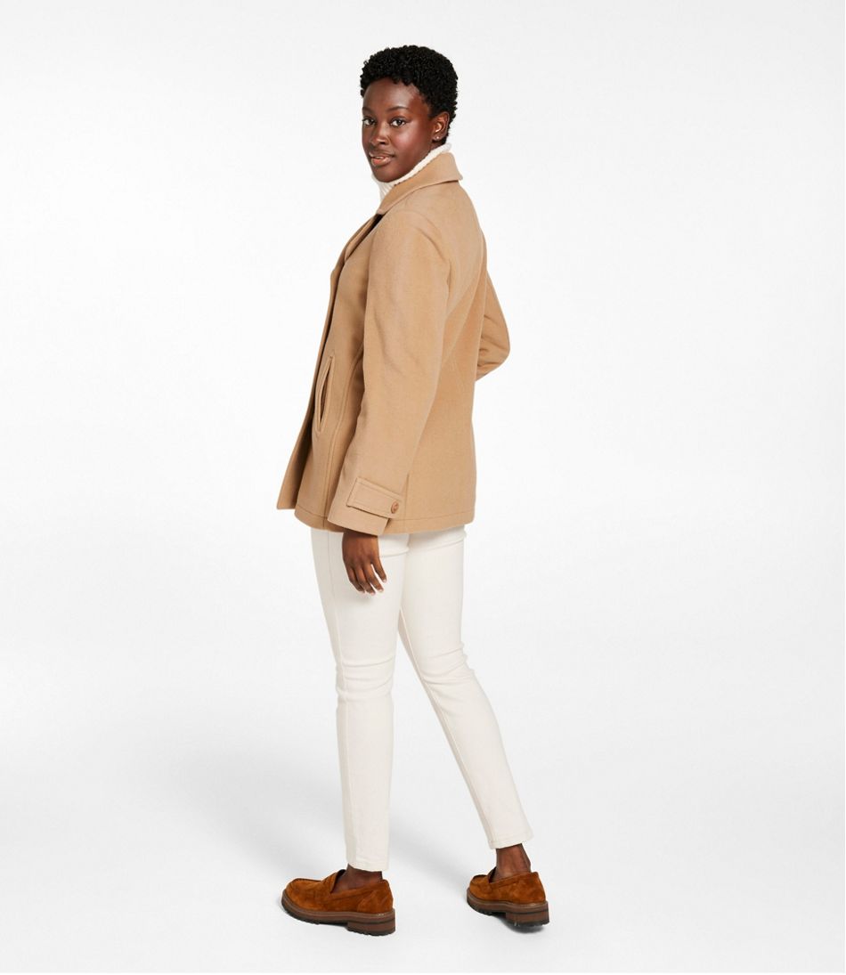 L.L.Bean Women's Classic Lambswool Peacoat OUTERWEAR