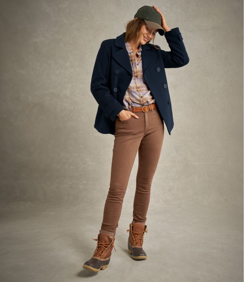 L.L.Bean Women's Classic Lambswool Peacoat OUTERWEAR