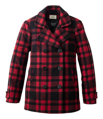 L.L.Bean Women's Classic Lambswool Peacoat, Pattern OUTERWEAR