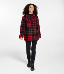 L.L.Bean Women's Classic Lambswool Peacoat, Pattern OUTERWEAR