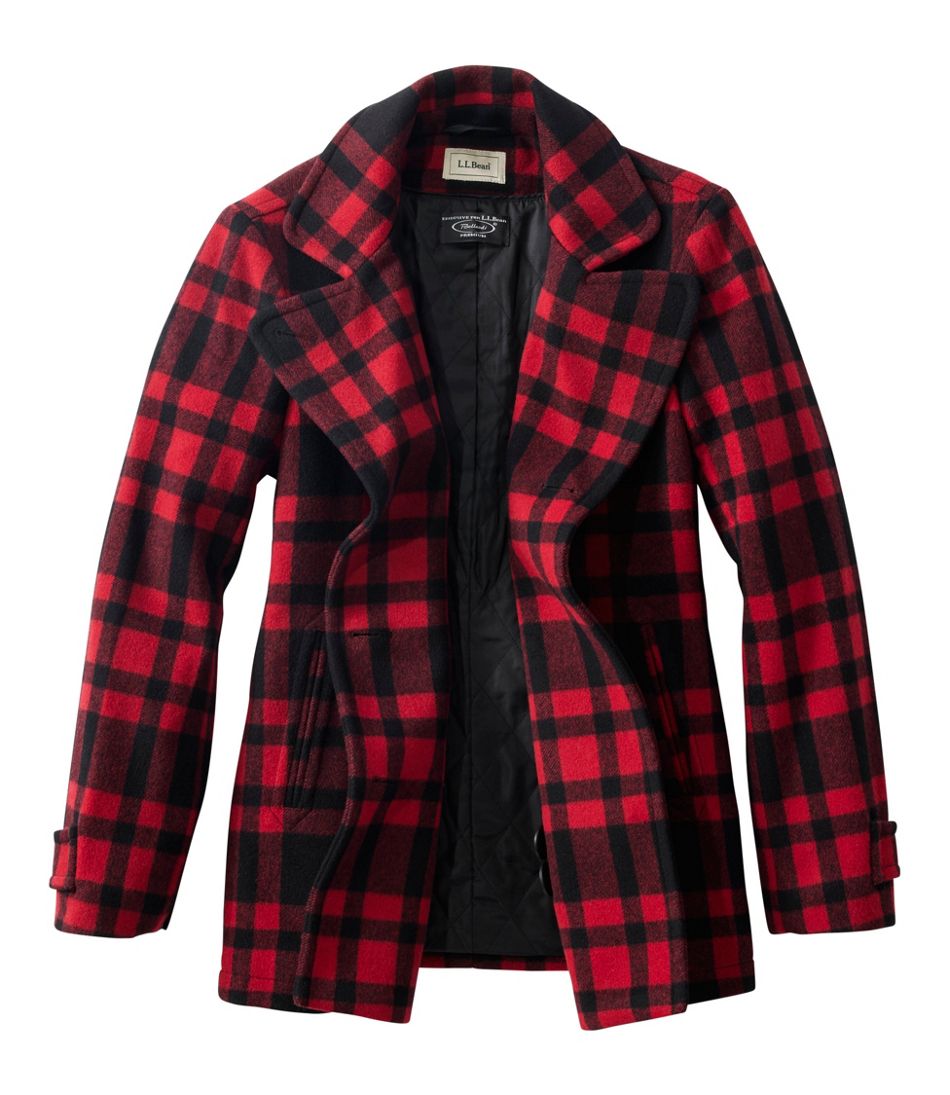 L.L.Bean Women's Classic Lambswool Peacoat, Pattern OUTERWEAR