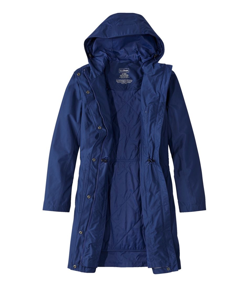 L.L.Bean Women's H2OFF Raincoat, PrimaLoft-Lined OUTERWEAR