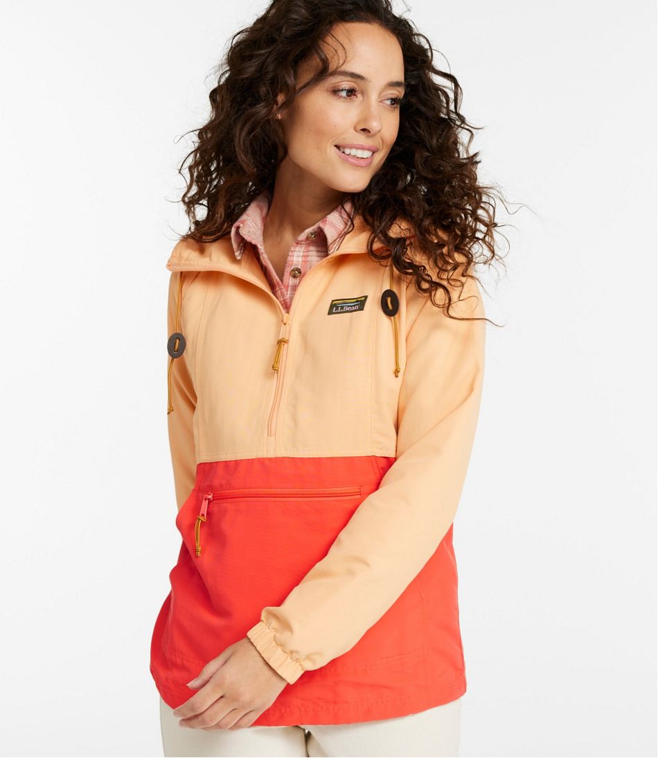L.L.Bean Women's Mountain Classic Anorak, Colorblock OUTERWEAR|SALE