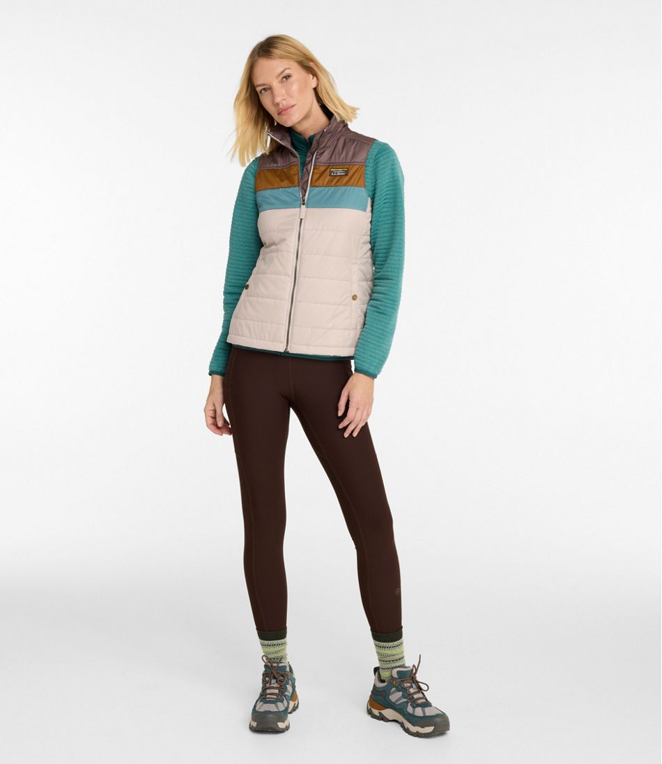 L.L.Bean Women's Mountain Classic Puffer Vest, Colorblock OUTERWEAR|SALE