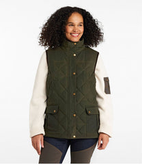L.L.Bean Women's Upcountry Waxed Cotton Down Vest OUTERWEAR|OUTDOOR EQUIPMENT