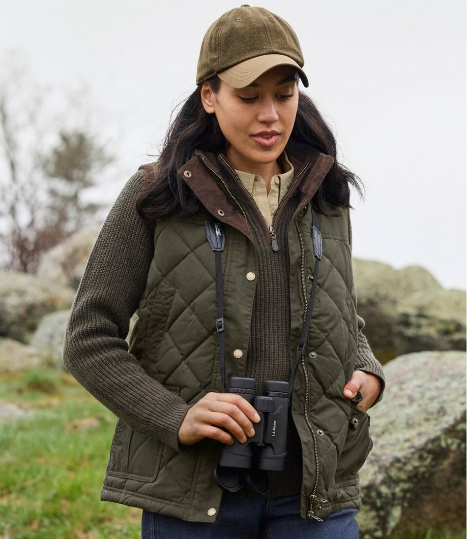 L.L.Bean Women's Upcountry Waxed Cotton Down Vest OUTERWEAR|OUTDOOR EQUIPMENT